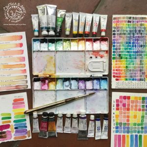 My Watercolor Palette + Live Portrait Session At Hey Kessy Photos 